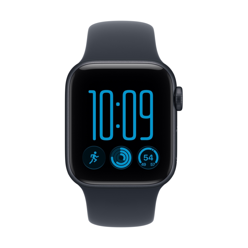 Apple Watch SE 3 (GPS + Cellular) 40 mm midnight aluminum case and black navy sport band, S/M – 2