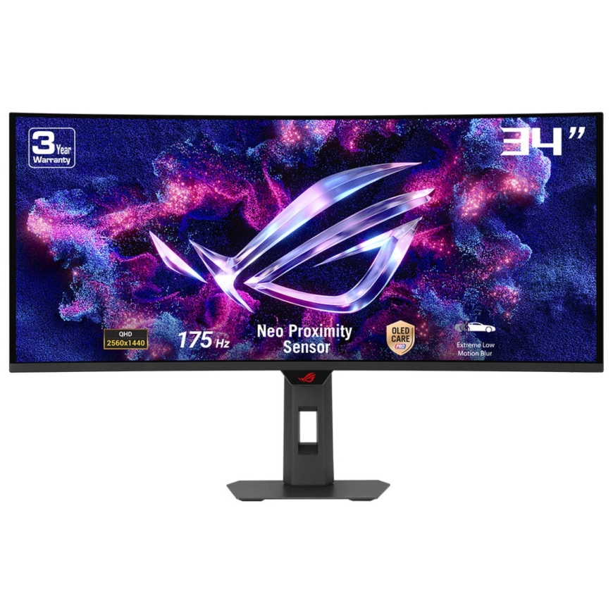 ASUS ROG Strix OLED XG34WCDG monitori 86,4 cm (34") 3440 x 1440 pikseļi UltraWide Quad HD QD-OLED Me
