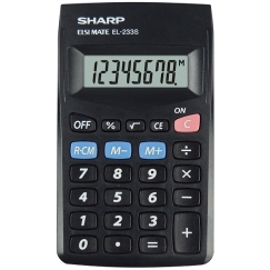 Sharp EL-233S kalkulaator Tasku Tavaline kalkulaator Must