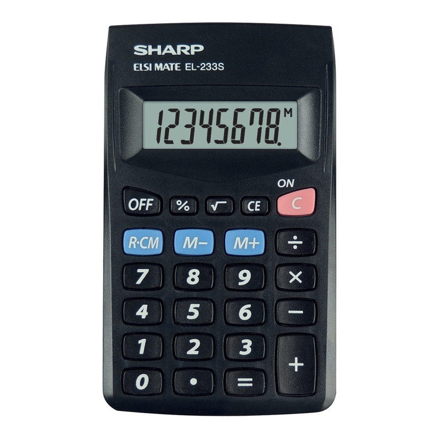 Sharp EL-233S kalkulators Kabata Pamata kalkulators Melns – 2