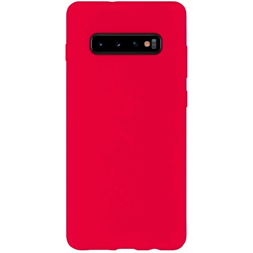 Смартфон Samsung Galaxy S10 Plus, мягкий силиконовый чехол, красный