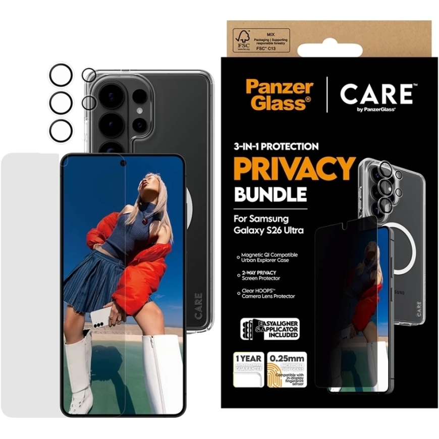 Panzer Glass Protective Kit CARE by PanzerGlass Privacy 3in1 Case+Glass+Lens for Samsung Galaxy S26 Ultra – 2
