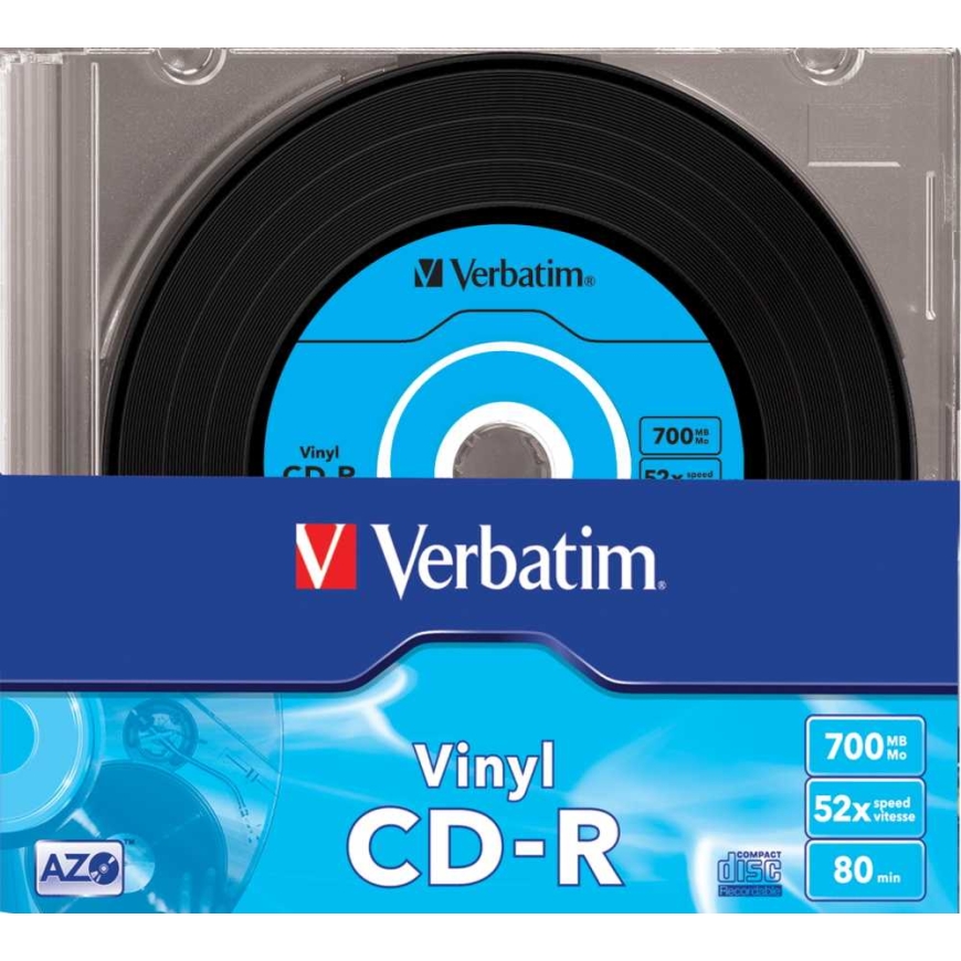 Verbatim CD-R AZO Vinyl 700MB Slim Case 10-pack