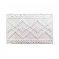 Douceur d`Interieur Gladis kokvilnas vannas paklājs 80x50 cm balts