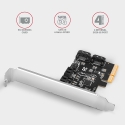 Axagon PCES-SA4X4 liidesekaart/adapter Sisemine SATA Axagon PCES-SA4X4 liidesekaart/adapter Sisemine SATA