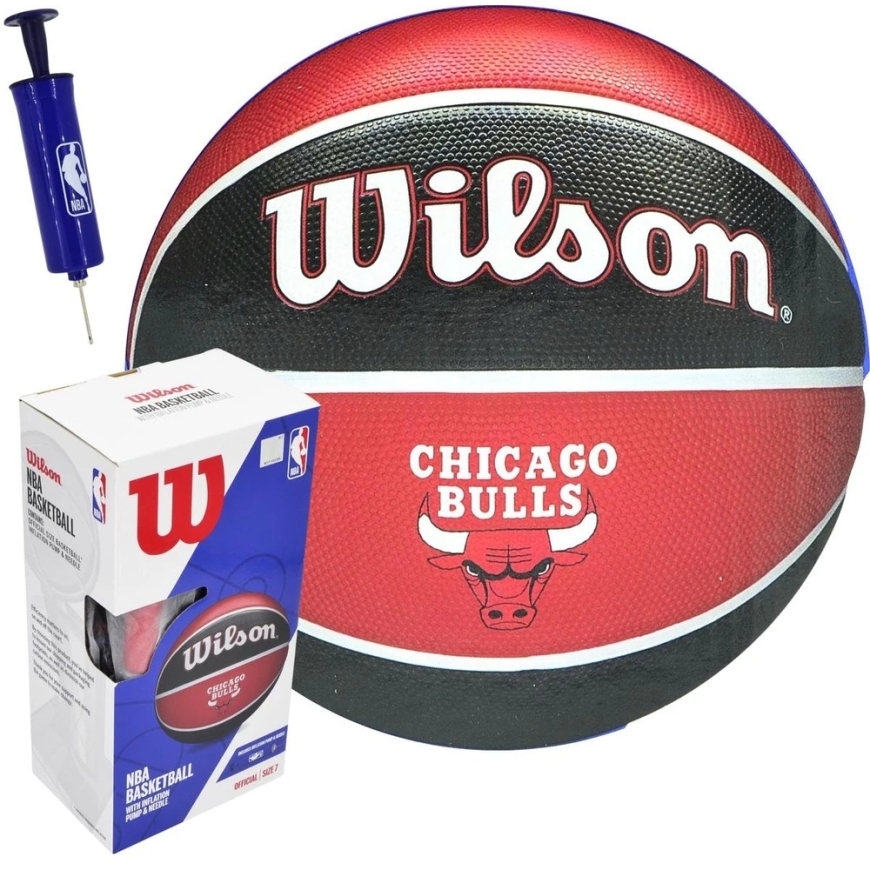 KREPŠINIO KAMUOLYS WILSON NBA CHICAGO BULLS DĖŽUTĖ POMPA 228517 – 4