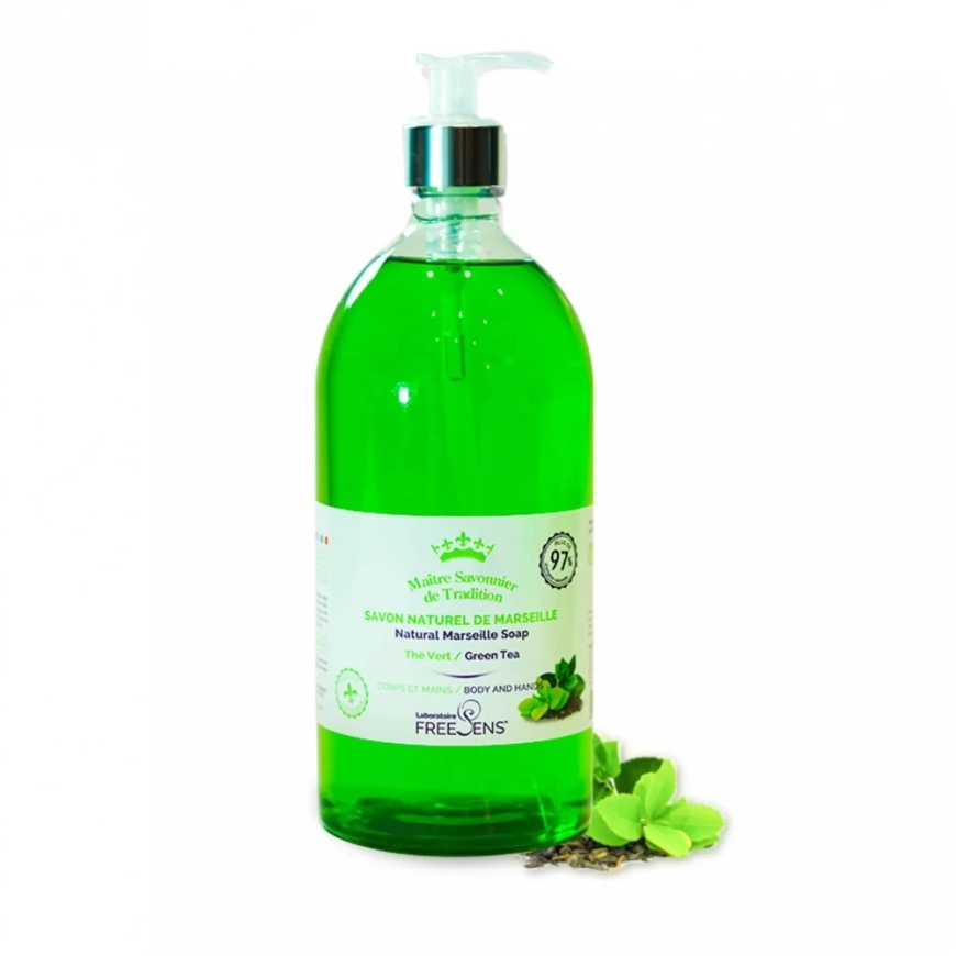 Laboratoire Freesens Freesens Vihreä Tee Lempeä Puhdistava Nestesaippua Käsille Ja Keholle, 1000 ml