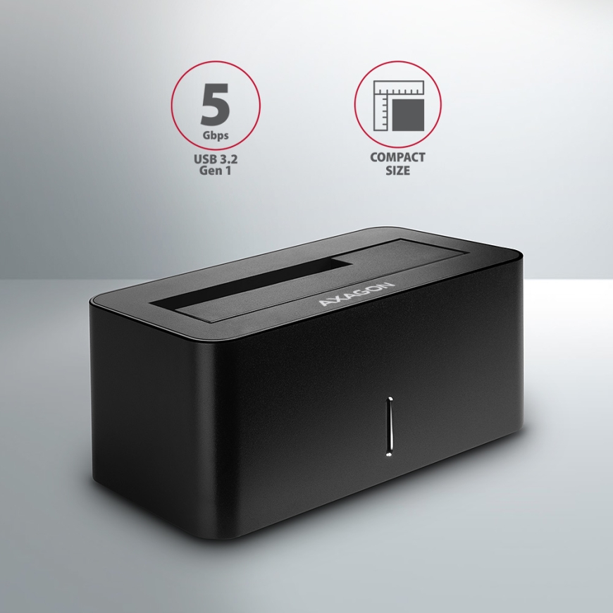 Axagon ADSA-SN HDD/SSD dokkimisjaam USB 3.2 Gen 1 (3.1 Gen 1) Type-A Must – 3