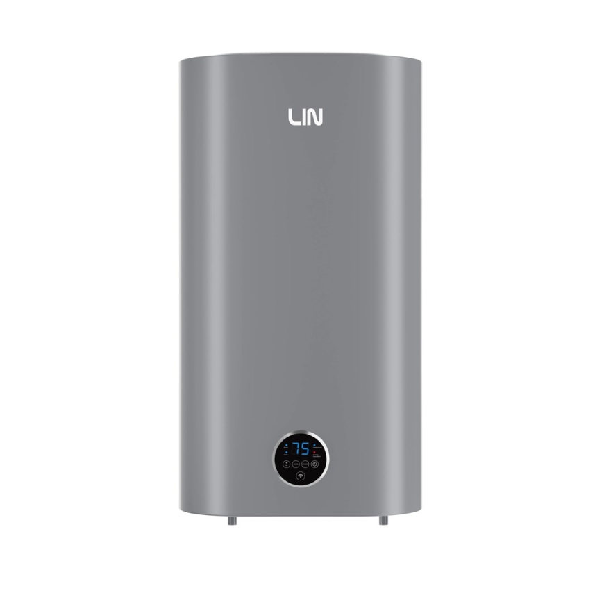LIN LIFVD1SMGY 100L UNIVERSĀLA elektriskais ūdenssildītājs, pelēks, WiFi