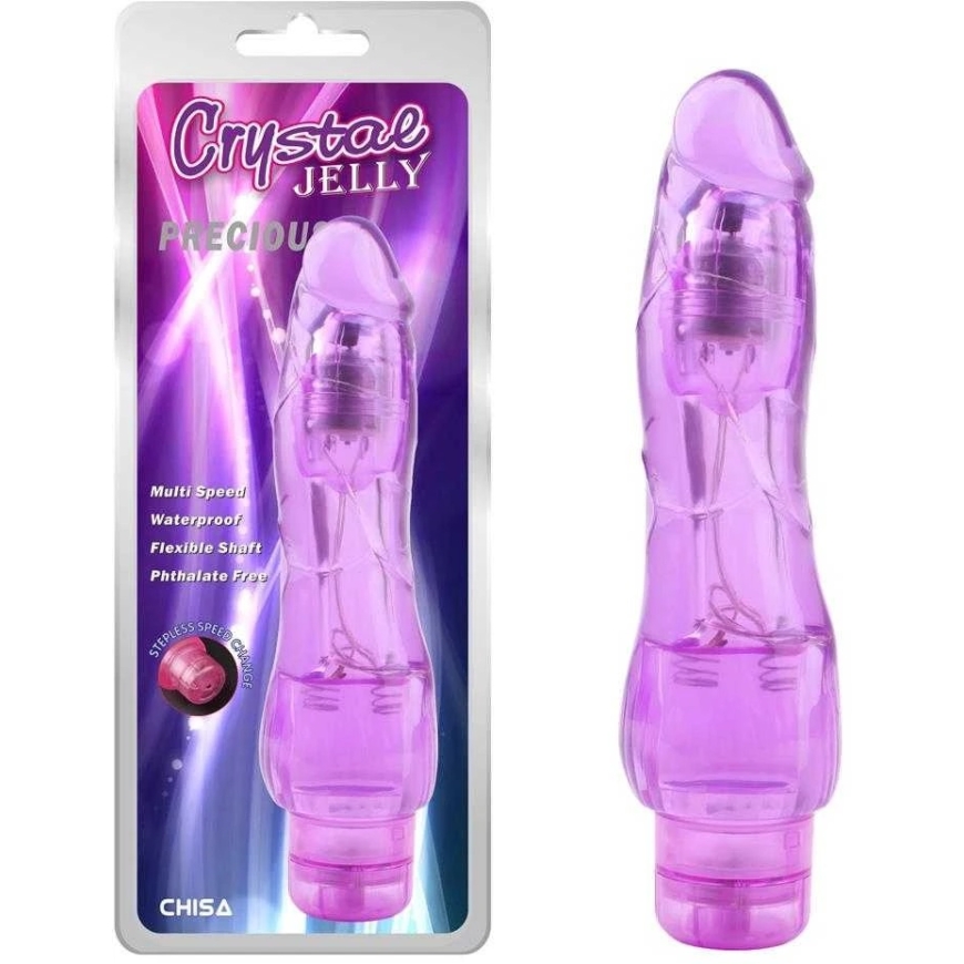 Crystaljelly Realistic klasikinis gelinis vibratorius 19cm