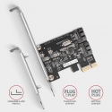 Axagon PCES-SJ2 PCIe - 2x internal SATA 6G port controller, JMB582, SP & LP