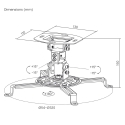 Maclean Ceiling Mount/Hanger for Projectors, 54–320 mm, up to 13.5 kg, 360-degree rotation, MC-200 B Maclean Ceiling Mount/Hanger for Projectors, 54–320 mm, up to 13.5 kg, 360-degree rotation, MC-200 B