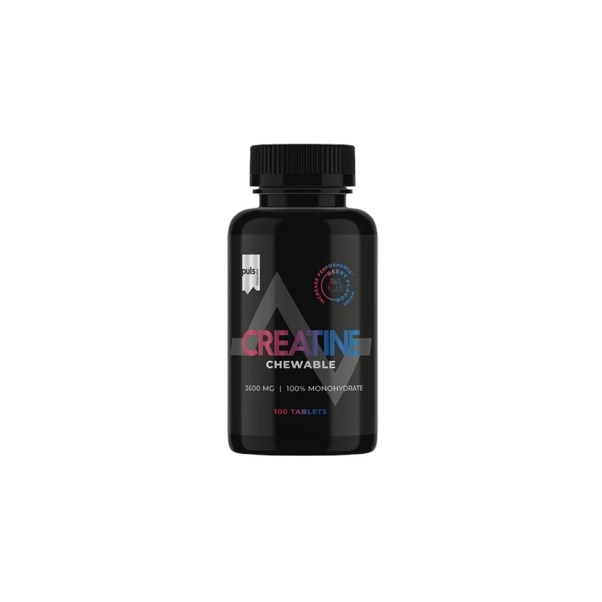 Puls Nutrition grynasis kreatinas, uogos, 100 tabl