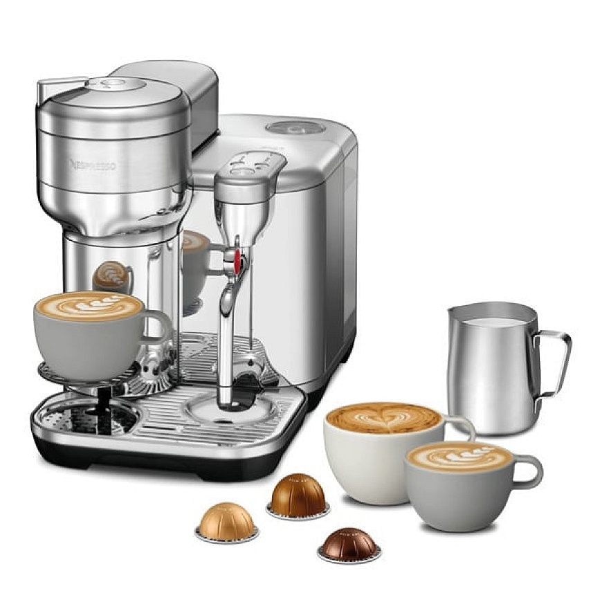Nespresso Vertuo by Sage kapsulių aparatas, šlifuotas nerūdijantis plienas