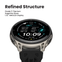 Amazfit Cheetah 2 Pro 3.35 cm (1.32") AMOLED 48 mm Digital 466 x 466 pixels Touchscreen Titanium Wi-