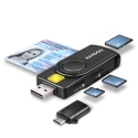 Axagon CRE-SMP2A USB Smart card & SD/microSD/SIM PocketReader smart card reader