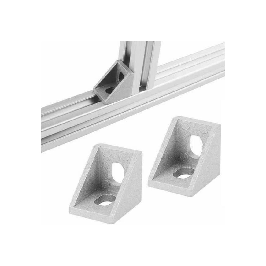 Oem Angle Bracket Drill for 2020 Aluminum Profiles - Silver with Screws – 2