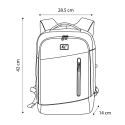 NanoRS kannettavan tietokoneen reppu, 15,6", musta, 42x28,5x14, vedenkestävä RS204 B