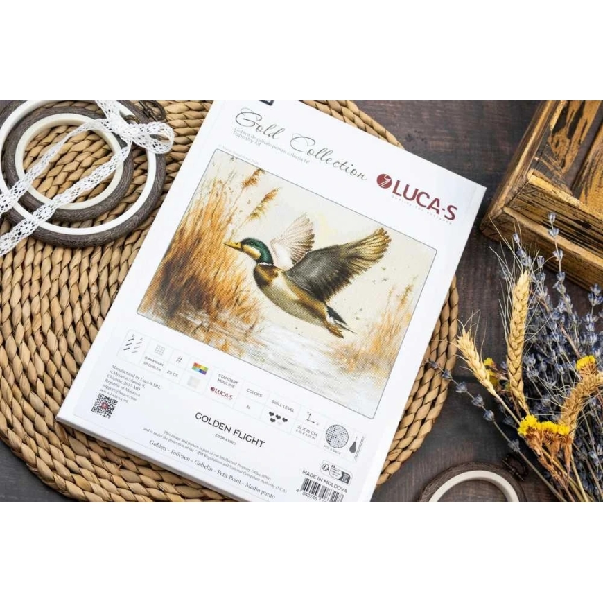luca S Petit Point set "Golden Flight" 21 x 16 cm SG730
