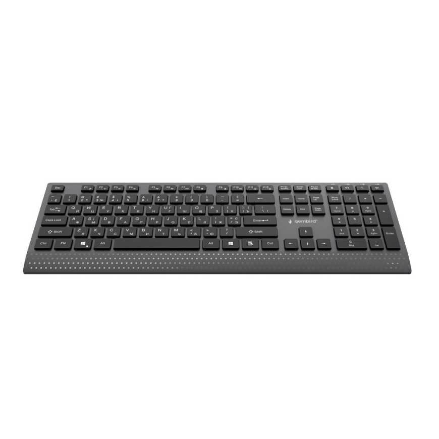 Gembird KB-MCH-06-CYRL Plonas laidinis multimedijos klaviatūra su Type-C adapteriu, cyrillic išdėstymas, juoda – 2