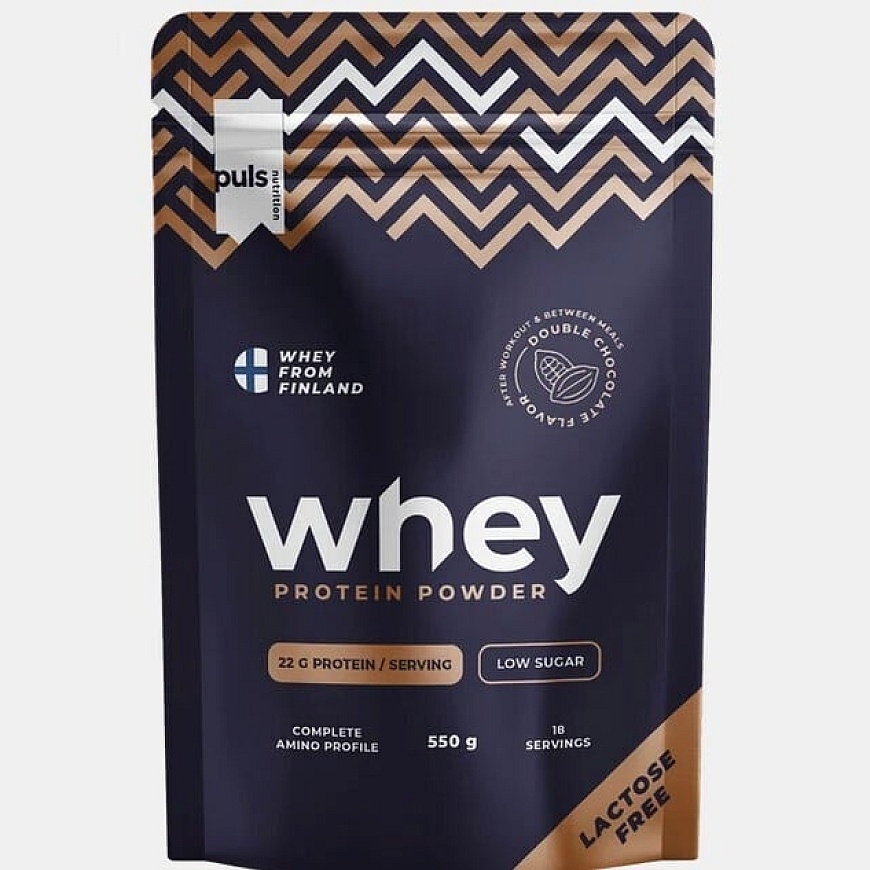 Puls Nutrition Whey proteiinijauhe, tuplasuklaa, 550 g