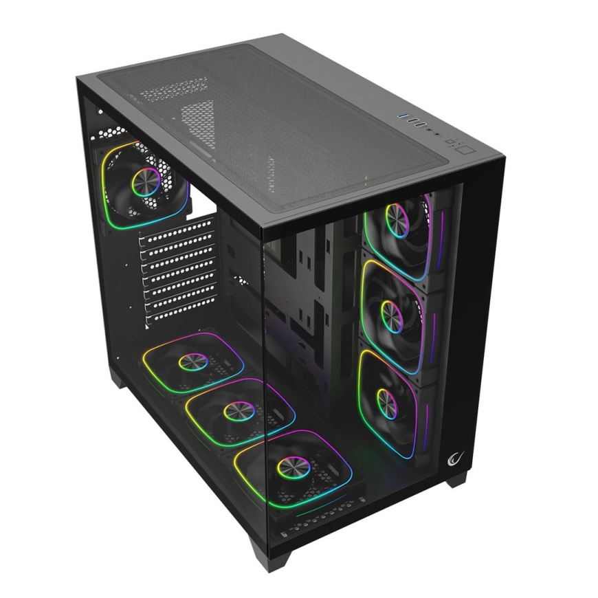 RAMPAGE PC CASE WITH TEMPERED GLASS Black – 3