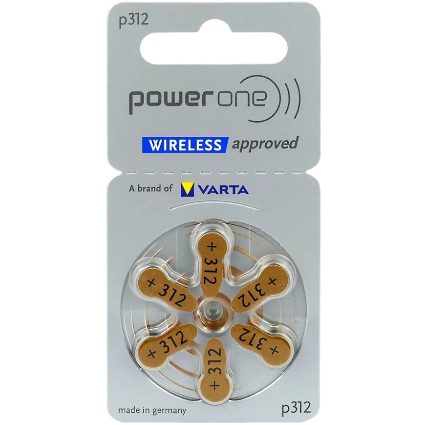 Paristo – VARTA 312 POWER ONE kuuloapparaattiparistot, 6 kpl.