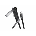 Vakoss TC-U570 USB-C to USB-C Cable with Stand Function, 100W, 1m, Black Vakoss TC-U570 USB-C to USB-C Cable with Stand Function, 100W, 1m, Black