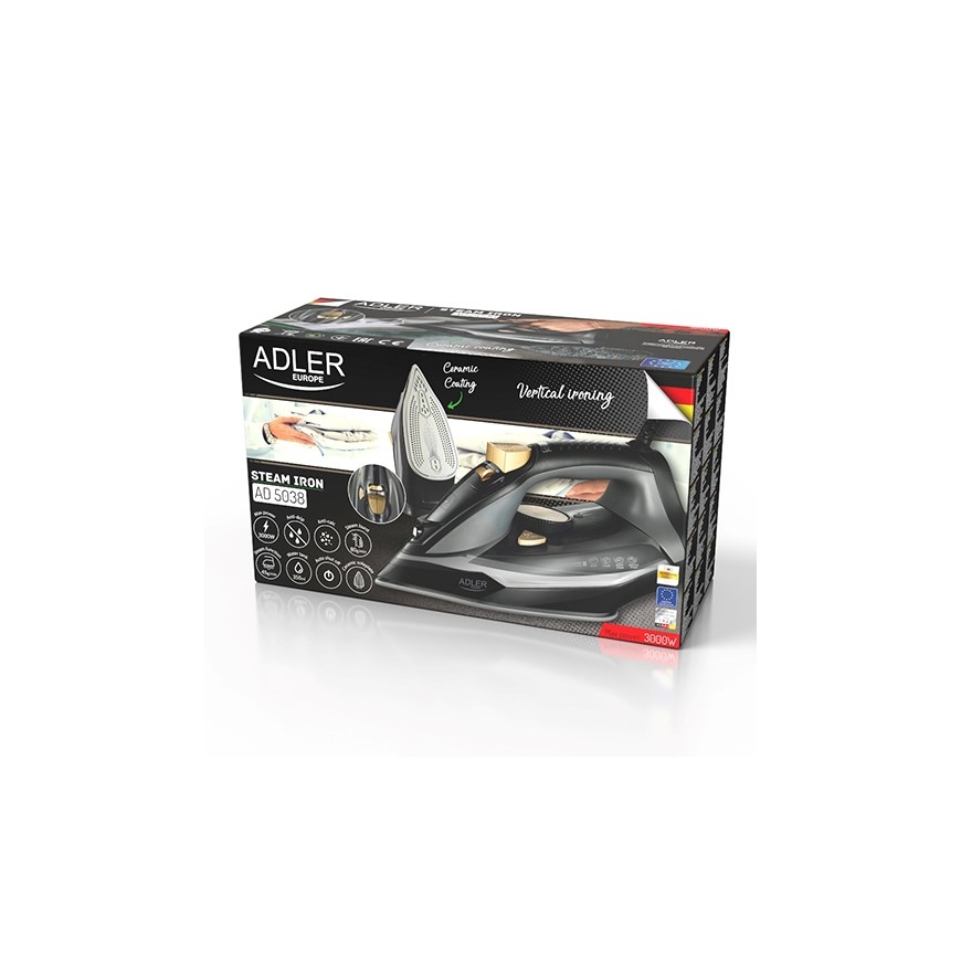 Auruti iron ADLER AD 5038 3000W must – 2