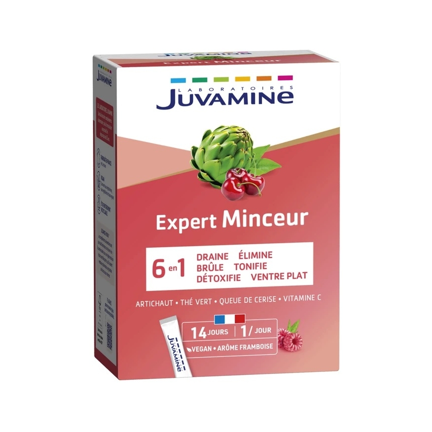 Juvamine, Expert Minceur 6 In 1, Kaalulangus ja detox, Pulbripakid, 14 tk, 46.5 g – 2