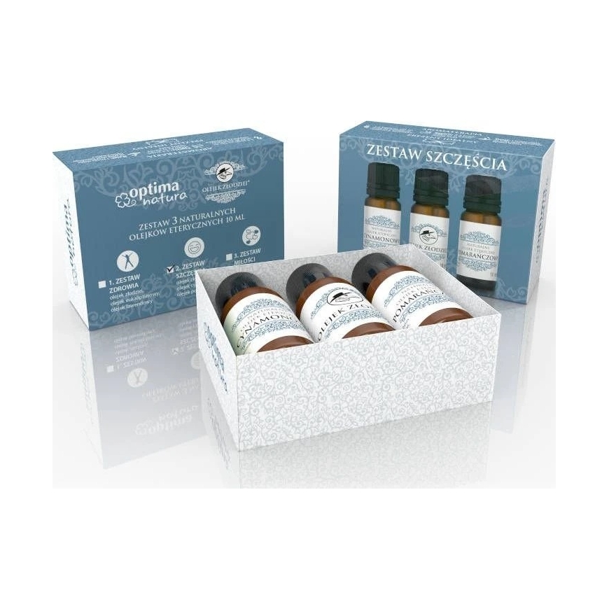 Optima Natura Happiness Set – Essential Oils Kit: "Thief" Oil 10 ml + Orange Essential Oil 10 ml + Cinnamon Essential Oil 10 ml – 2