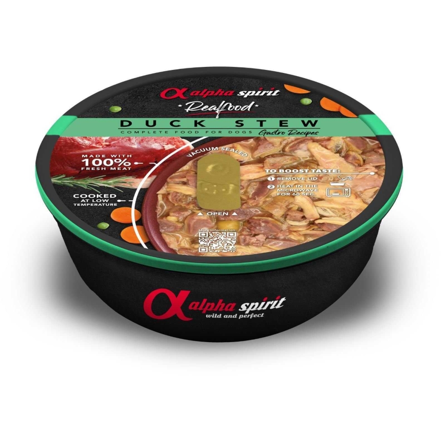 Alpha Spirit Альфа Спирит Карма мокрая для собак Real Food Утка