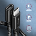 Axagon BUCM32-CF15AB USB kabelis USB 3.2 Gen 2x2 1,5 m USB C 20 Gbit/s 240 W Juoda