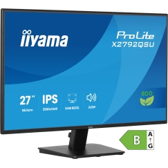 iiyama ProLite X2792QSU-B1 PC lamekuvar 68,6 cm (27") 2560 x 1440 pikslit Quad HD LED Must