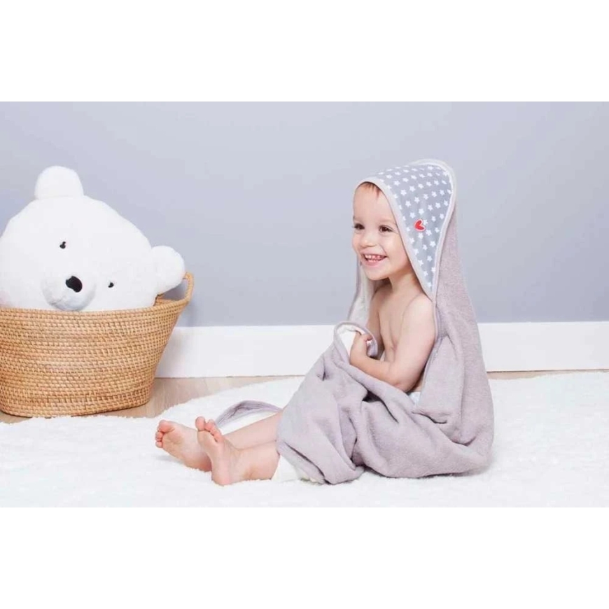 Babytolove Bambukangas vauvan pyyhe - Valkoiset tähdet