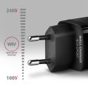 Axagon ACU-DPQ65 GaN Wall charger 65W, 3x port (USB-A + dual USB-C), PD3.0/QC4+/PPS/Apple