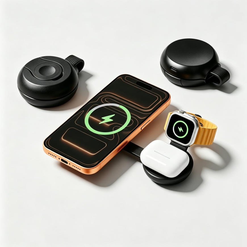 FoneKit Mini 3-in-1 wireless Qi2 25W charging pad, black – 2