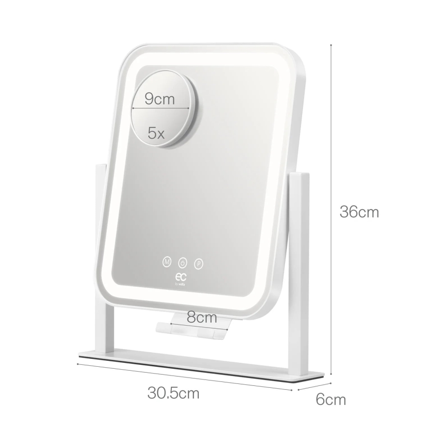 EC by Wilfa Glowing MI4W-D25 Makeup Mirror