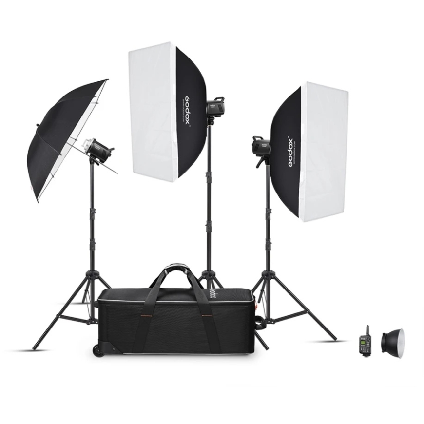 Studio Flash Kit - Godox MS300V D Trio Studio Flash Kit