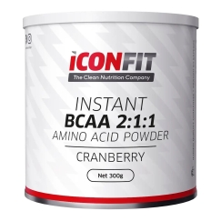 ICONFIT BCAA 2:1:1 aminohappojauhe, karpalo, 300 g
