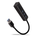 Axagon HMA-CR3A Metal USB 3.2 Gen 1 multi-port hub with three USB ports and card reader