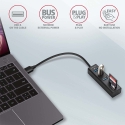 Axagon HMA-CR3A Metal USB 3.2 Gen 1 multi-port hub with three USB ports and card reader