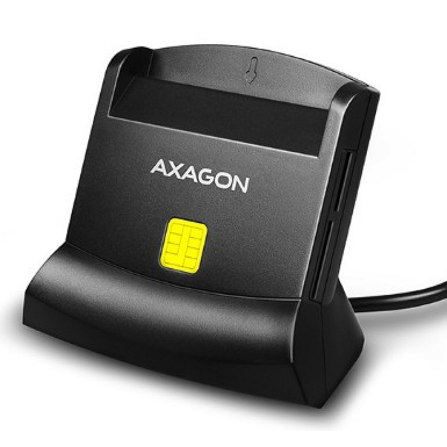 Axagon CRE-SM2 älykortin lukijalaite Sisätila USB USB 2.0 Musta