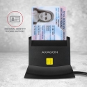 Axagon CRE-SM2 Universal desktop USB contact Smart / ID and SD / microSD / SIM card reader.