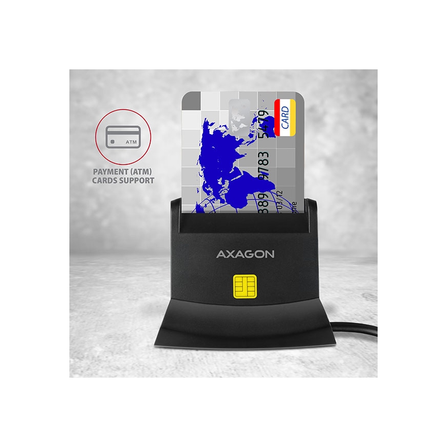 Axagon CRE-SM2 kiipkaardilugeja Hoonesisene USB USB 2.0 Must – 4