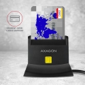 Axagon CRE-SM2 Universal desktop USB contact Smart / ID and SD / microSD / SIM card reader.