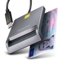 Axagon CRE-SM3TC älykortin lukijalaite Sisätila USB USB Type-C Harmaa Axagon CRE-SM3TC älykortin lukijalaite Sisätila USB USB Type-C Harmaa
