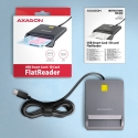 Axagon CRE-SM3TC USB-C Smart / ID card Flat Reader