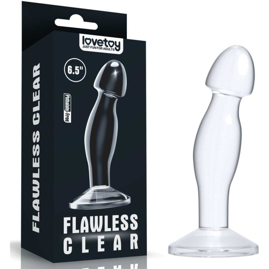 LOVETOY "6,5" nepriekaištingas skaidrus prostatos kištukas