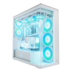 ARCTIC Xtender VG White (Clear Glass) Midi Tower Balts